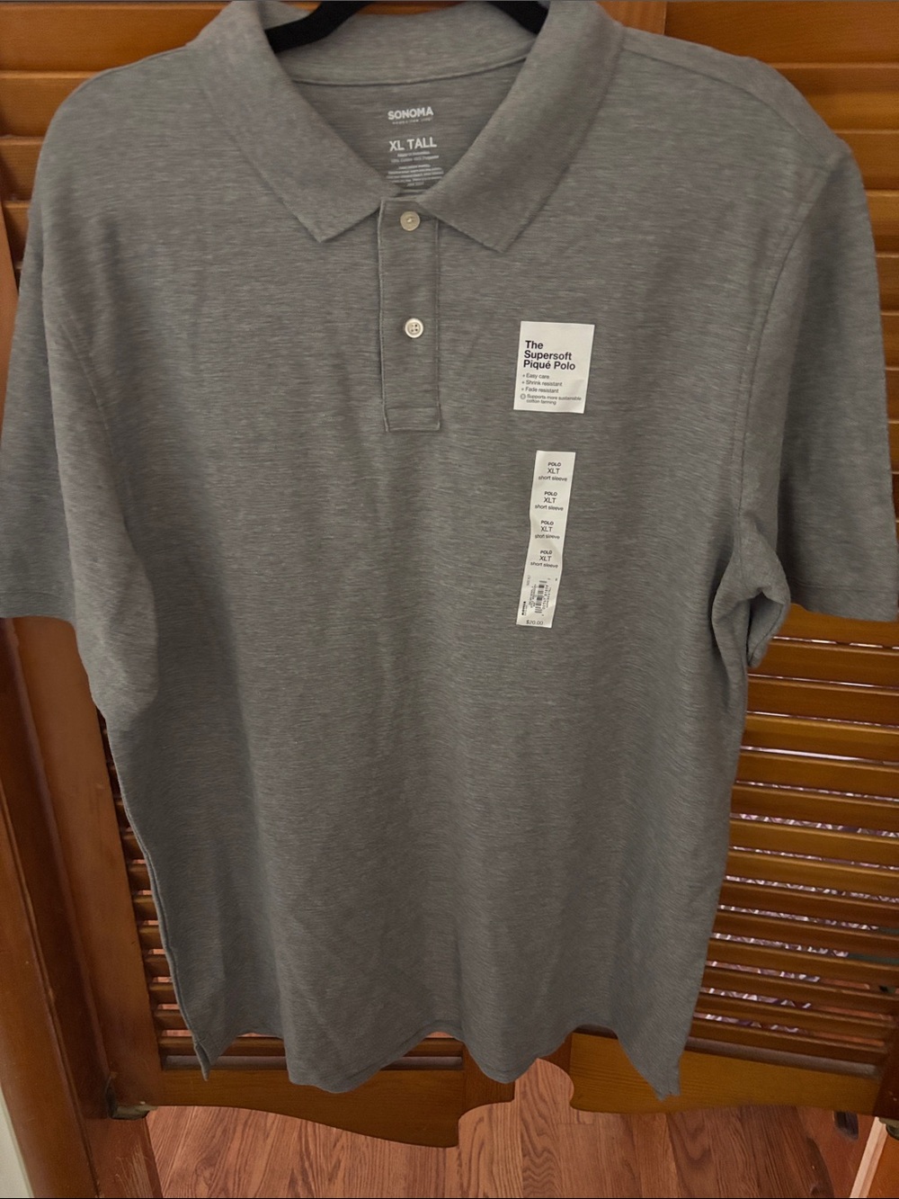 Sonoma Men's Heather Gray Polo Shirt